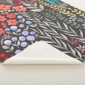 美しいカラフルの花の継ぎ目のない模様 シェルパブランケット (3/4)