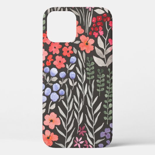 美しいカラフルの花の継ぎ目のない模様 Case-Mate iPhoneケース (裏面)
