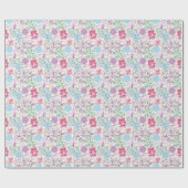 美しいカラフルの花 ラッピングペーパー (フラット)