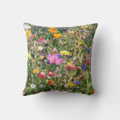 美しいカラフルの野生の草地 クッション (裏面)