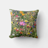 美しいカラフルの野生の草地 クッション (正面)