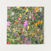 美しいカラフルの野生の草地 タペストリー (正面(横))