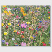 美しいカラフルの野生の草地 ラッピングペーパー (フラット)