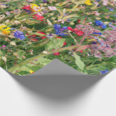 美しいカラフルの野生の草地 ラッピングペーパー (角)