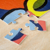 美しいカラフルはアフリカの部族の女性が座っていた ジグソーパズル (側面)