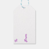 美しいカラフルアニメガール ギフトタグ (裏面)