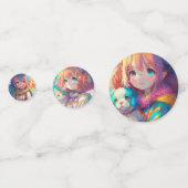 美しいカラフルアニメガール コンフェッティ (正面)