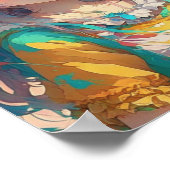 美しいカラフルアニメガール ポスター (角)