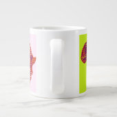 美しいカラフルアフリカ大陸の地図ポップ・アートのアート ジャンボコーヒーマグカップ (裏面)