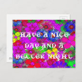 美しいカラフルアメージングフローラルパターンデザイン ポストカード (正面/裏面)