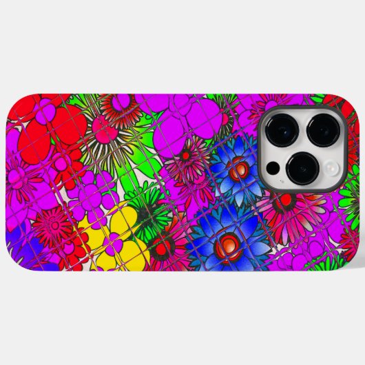 美しいカラフルアメージングフローラルパターンデザイン Case-Mate iPhoneケース (裏面 (横))