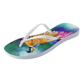美しいカラフルオウムビーチサンダル ビーチサンダル (アングル)