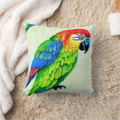 美しいカラフルオウム模様 クッション (ブランケット)