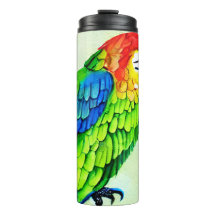 美しいカラフルオウム模様