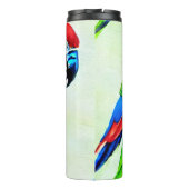 美しいカラフルオウム模様 タンブラー (裏面)