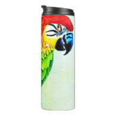 美しいカラフルオウム模様 タンブラー (回転右)