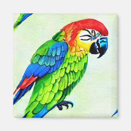 美しいカラフルオウム模様 マグネット