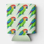 美しいカラフルオウム模様 缶クーラー (裏面)