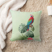 美しいカラフルオウム熱帯花 クッション (ブランケット)