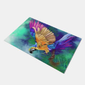 美しいカラフルオウム ドアマット (アングル)