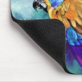 美しいカラフルオウム マウスパッド (コーナー)