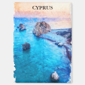 美しいカラフルキプロスの海岸線の風景 マグネット (正面)