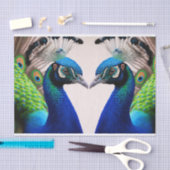 美しいカラフルクジャクのクジャク鳥の野生動物 薄葉紙 (クラフト)