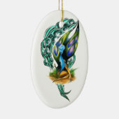 美しいカラフルケルトの森のフェイリー セラミックオーナメント (右)