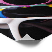 美しいカラフルサングラス ポスター (角)