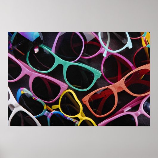 美しいカラフルサングラス ポスター (正面)