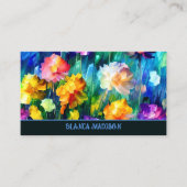 美しいカラフルスタンドアウトフローラ 名刺 (正面)