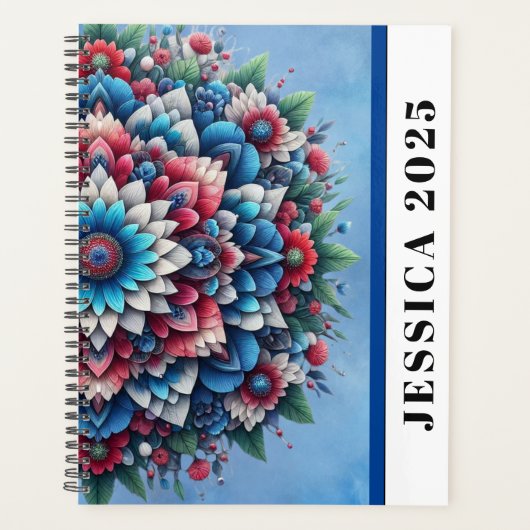 美しいカラフルスピリチュアルシックマンダラモダン プランナー手帳 (正面)