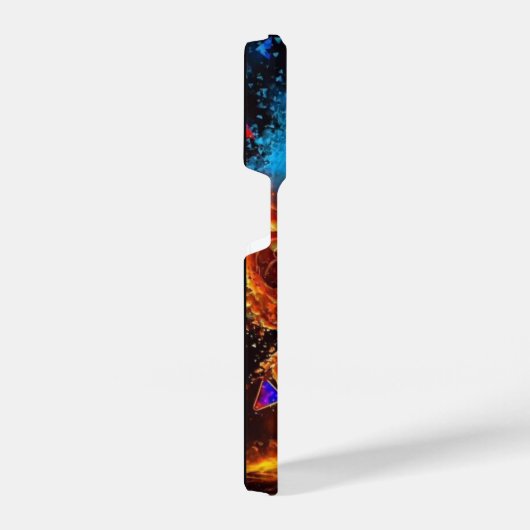 美しいカラフルトランプのポーカーカード iPhoneケース (右側面)