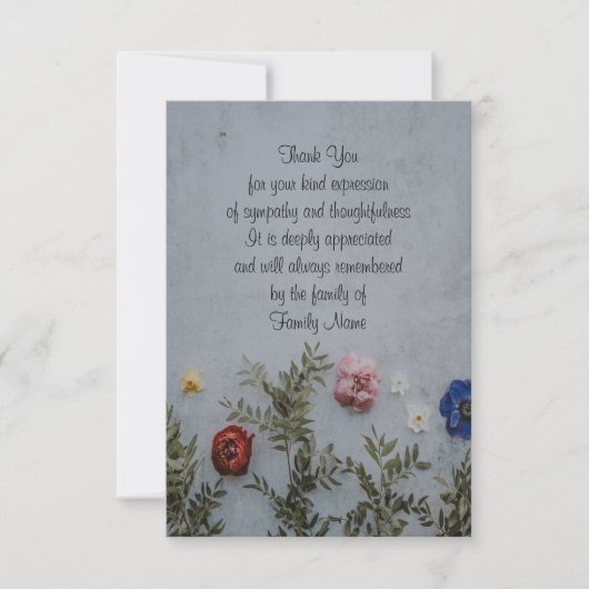 美しいカラフルバラサンキューカード サンキューカード (正面)