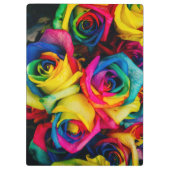 美しいカラフルバラ クリップボード (裏面)