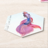 美しいカラフルファンタジーコイ魚 ペーパーコースター (アングル)