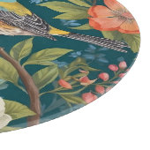 美しいカラフルフィンチの鳥の植物 カッティングボード (角)