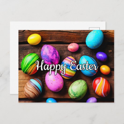 美しいカラフルフェスティバルイースターコラージュ ポストカード (正面/裏面)