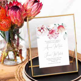 美しいカラフルフローラ結婚式招待状 招待状