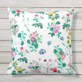 美しいカラフルフローラ花屋外枕 クッション