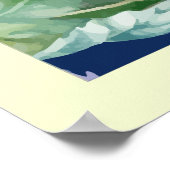 美しいカラフルフローラ ポスター (角)