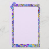 美しいカラフルフローラ 便箋 (正面/裏面)