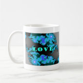 美しいカラフルラブユニバースベクトルデザインアート コーヒーマグカップ (左)