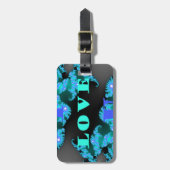 美しいカラフルラブユニバースベクトルデザインアート ラゲッジタグ (正面縦)