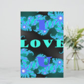 美しいカラフルラブユニバースベクトルデザインアート 便箋 (スタンド正面)