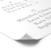 美しいカラフルワイルドアルファベットの座席表 ポスター (角)