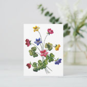 美しいカラフル刺繍の木のサレル ポストカード (スタンド正面)