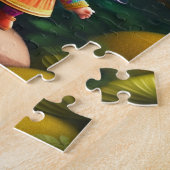 美しいカラフル小さなかわいい小妖精や小人女の子 ジグソーパズル (側面)