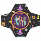 美しいカラフル怖いハロウィーンのパターン サッカーボール (フラット)