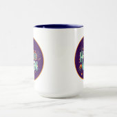 美しいカラフル怖いハロウィーンのパターン マグカップ (中央)